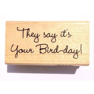 Stampendous rubber stamp birthday Bird Day by Fran Seiford